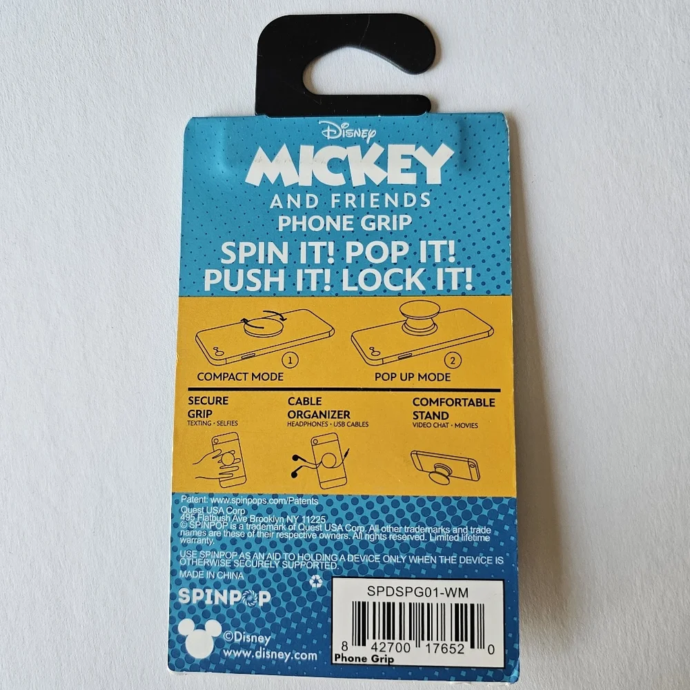 SpinPop Phone Grip & Stand - PEACE! MINNIE MOUSE (DISNEY)